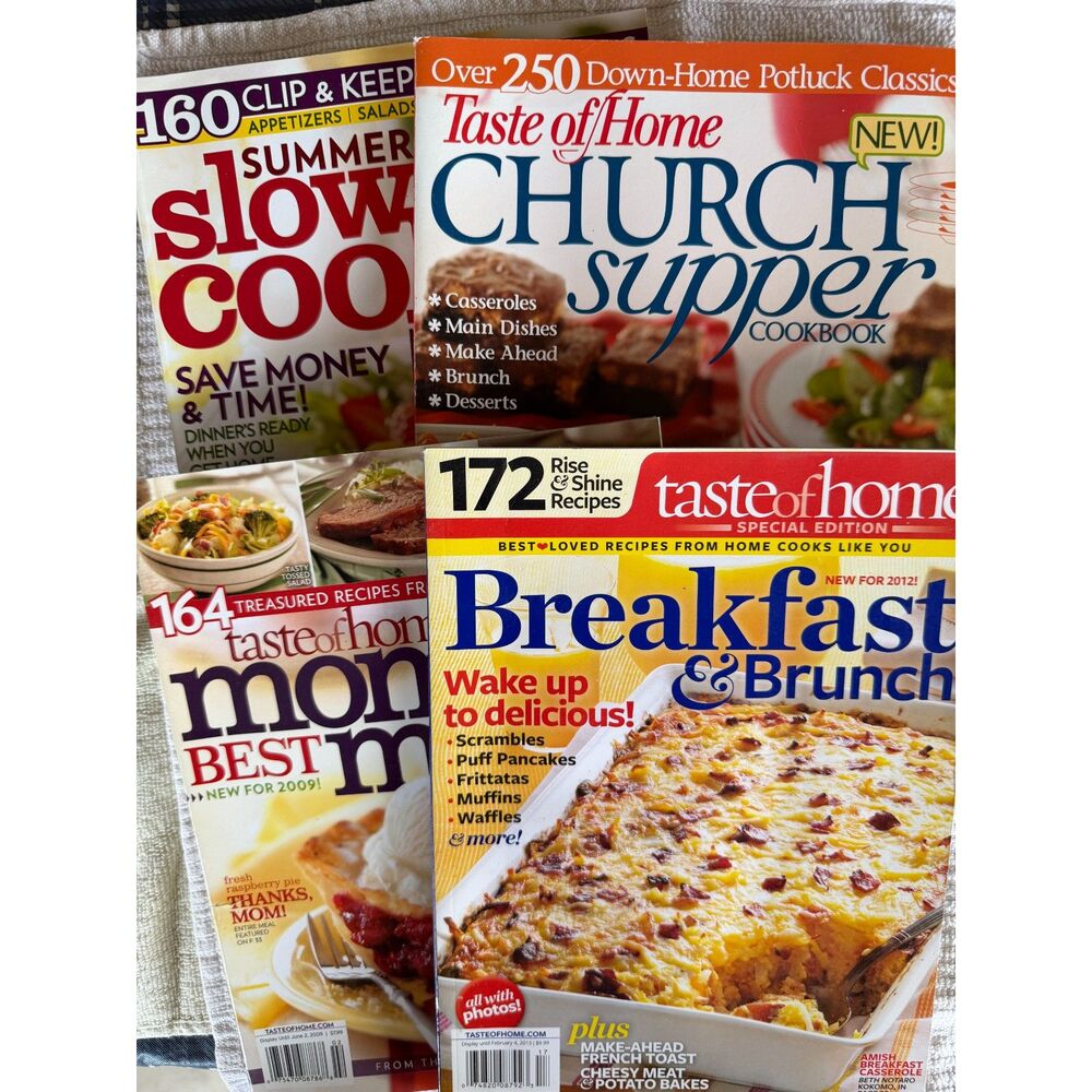 4 Taste Of Home Mini Magazines Cookbooks Lot #4